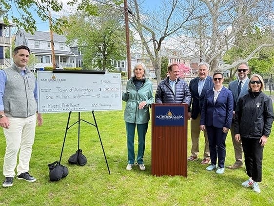 Town leaders joined Clark last week for an official presentation.