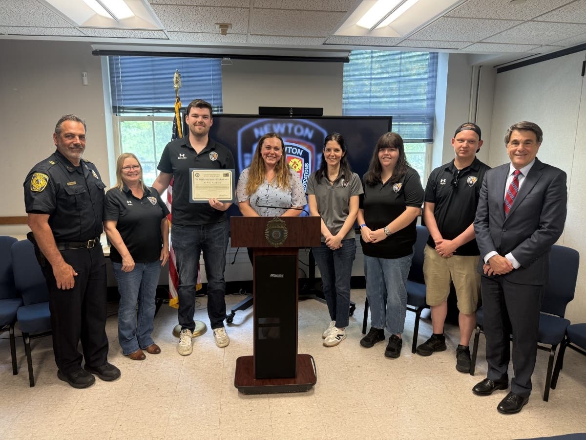 The dispatch team received a citation for their work during a house fire on Marathon Monday.