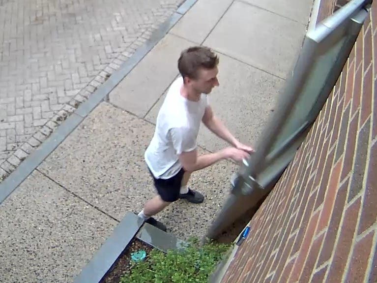 The man was captured on camera recently.