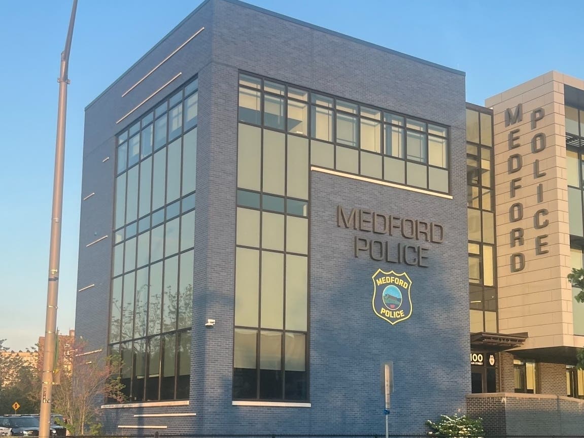 Medford police has approximately 100 sworn officers.