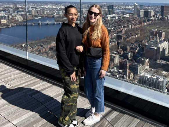 Little Sister Allisson Heredia (left) with Big Sister Olivia Charbonnier.