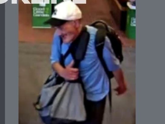 The man was captured on camera recently.