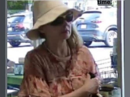 The woman was captured on camera recently.