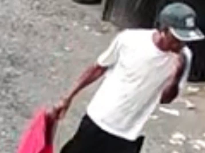 The man was captured on camera recently.