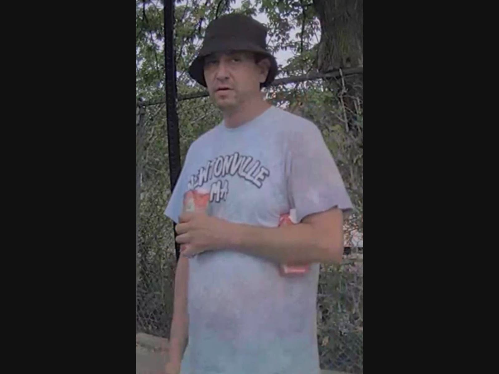 The man was captured on camera recently.