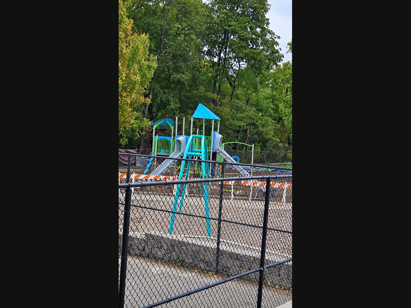 The new playground is in the same location as the previous one.