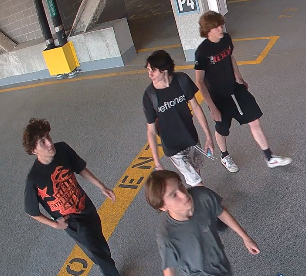 The group was captured on camera.