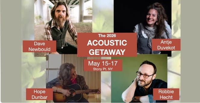 Troubadour Concerts:  Spring 2026 Acoustic Getaway