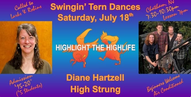Swingin' Tern Contra Dances presents Diane Hartzell and High Strung