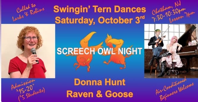 Swingin' Tern Contra Dances presents Donna Hunt + Raven & Goose