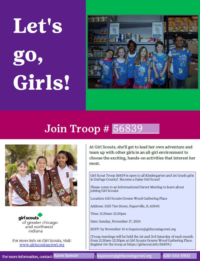 Nov 17 | Join Girl Scouts! Informational Meeting for Kdg. and 1st Grade ...