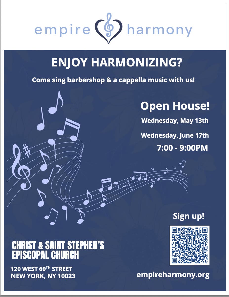 Empire Harmony Chorus Open House!