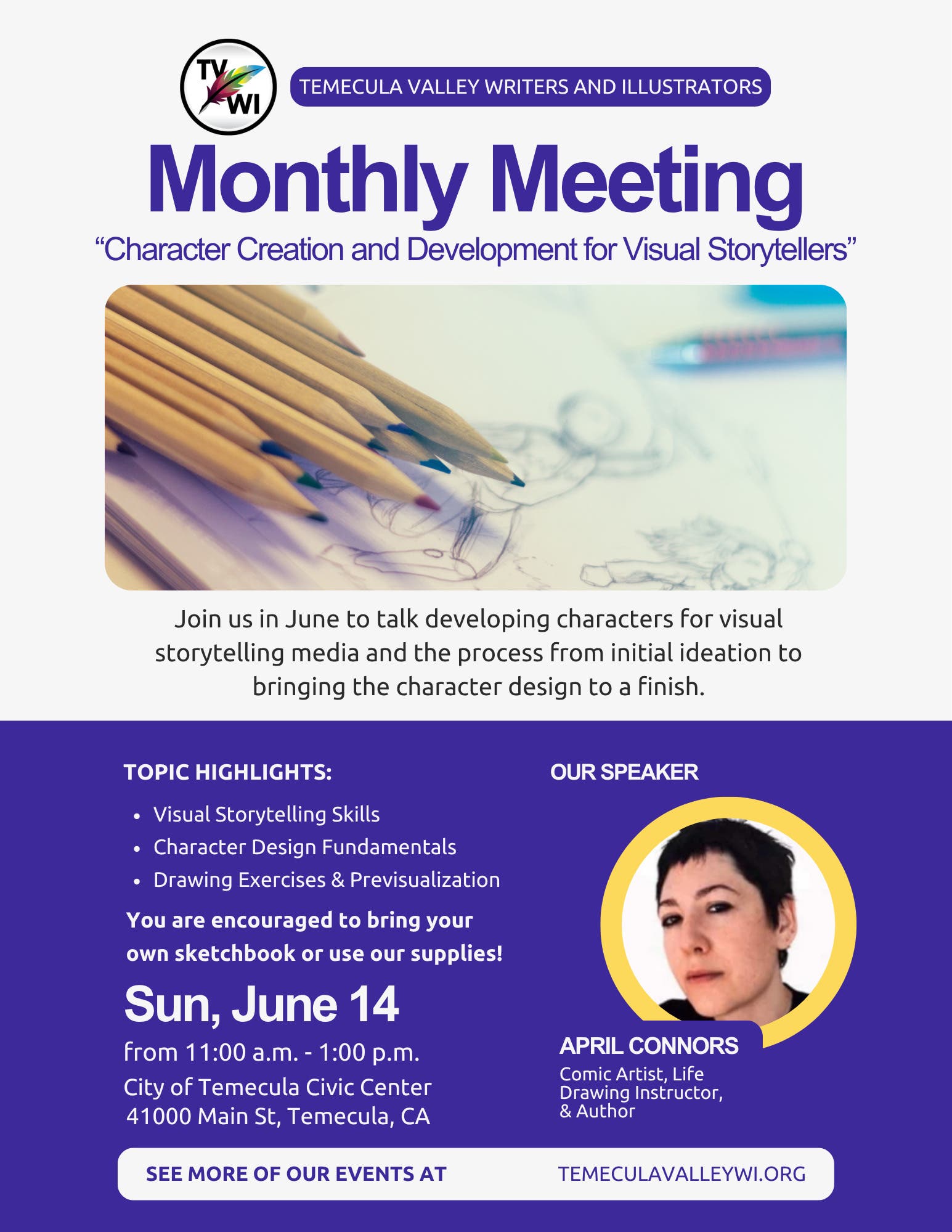 Temecula Valley Writers and Illustrators Monthly Meeting (TVWI)