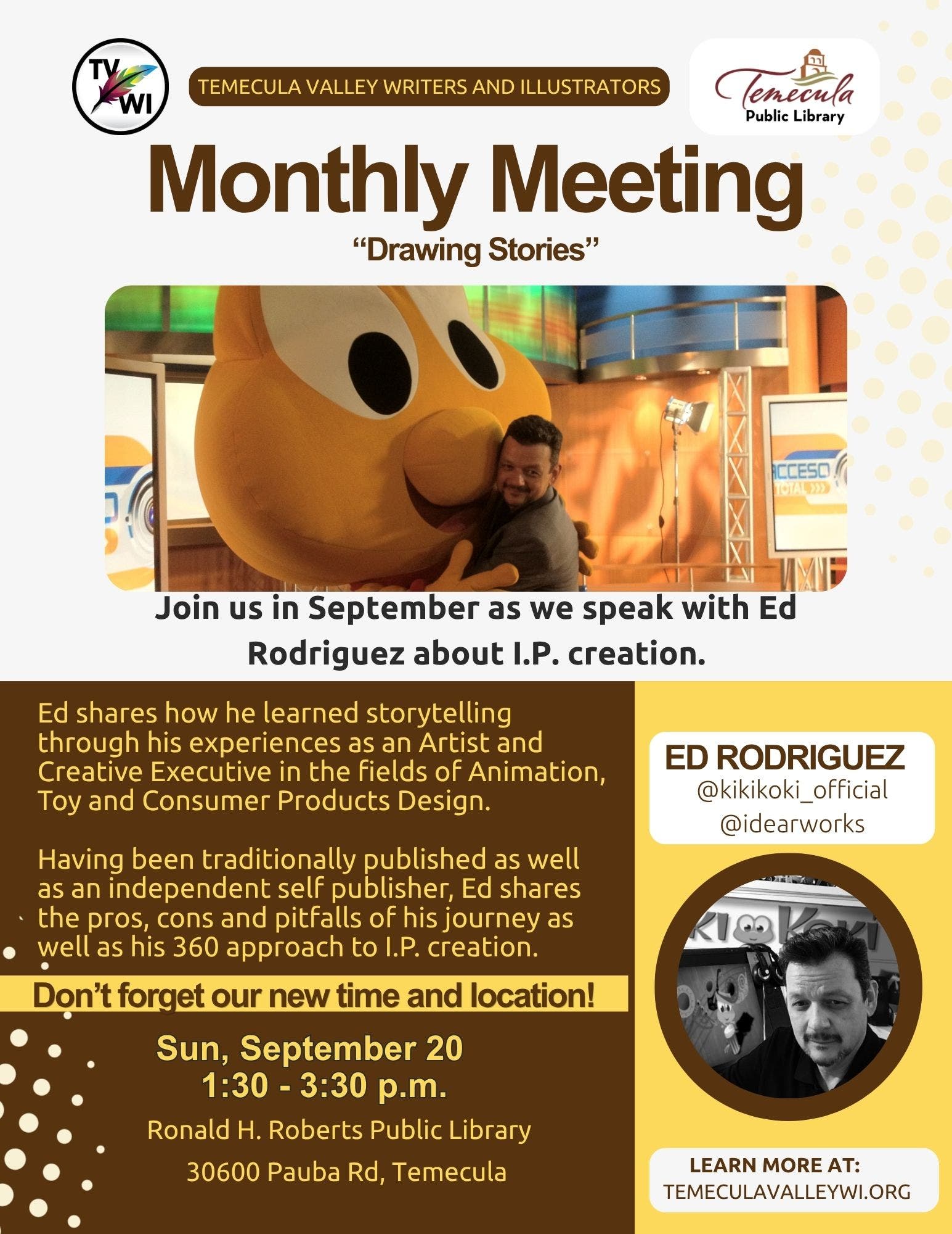 The Temecula Valley Writers & Illustrators Monthly Meeting
