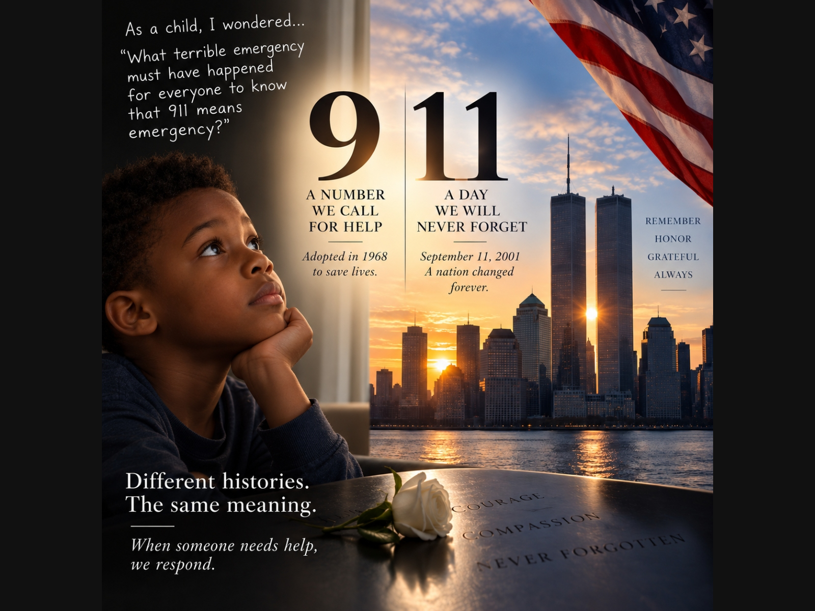 Two separate histories became associated with the same three numbers: 911.