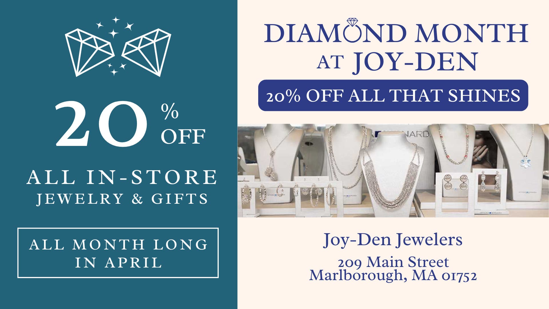 Diamond Month at Joy-Den Returns with 20% Off In-Stock Jewelry This April