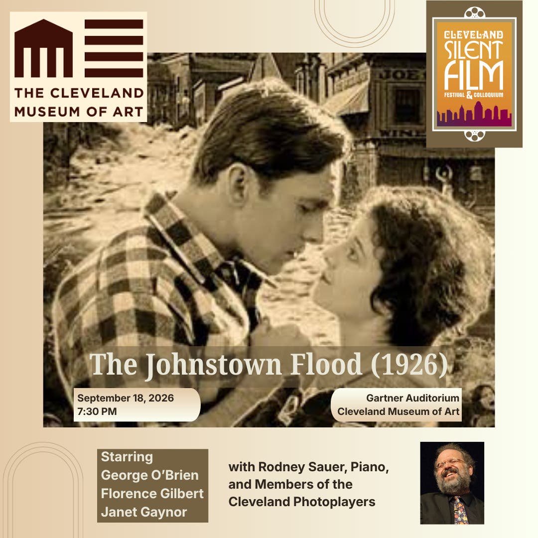 Landmark disaster film The Johnstown Flood with Rodney Sauer directing his live chamber orchestra sc