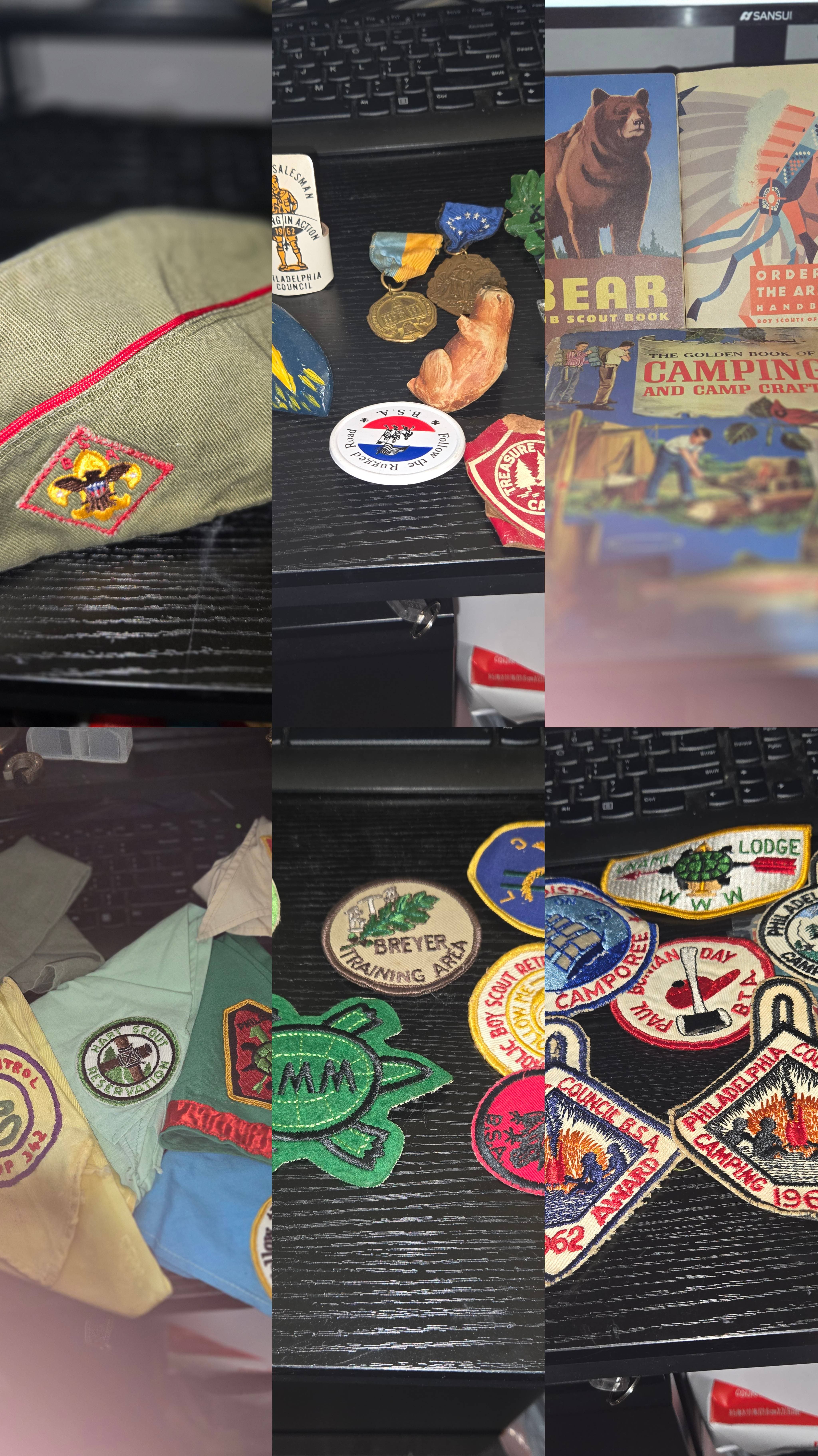Cub scout and boy scout memorabilia