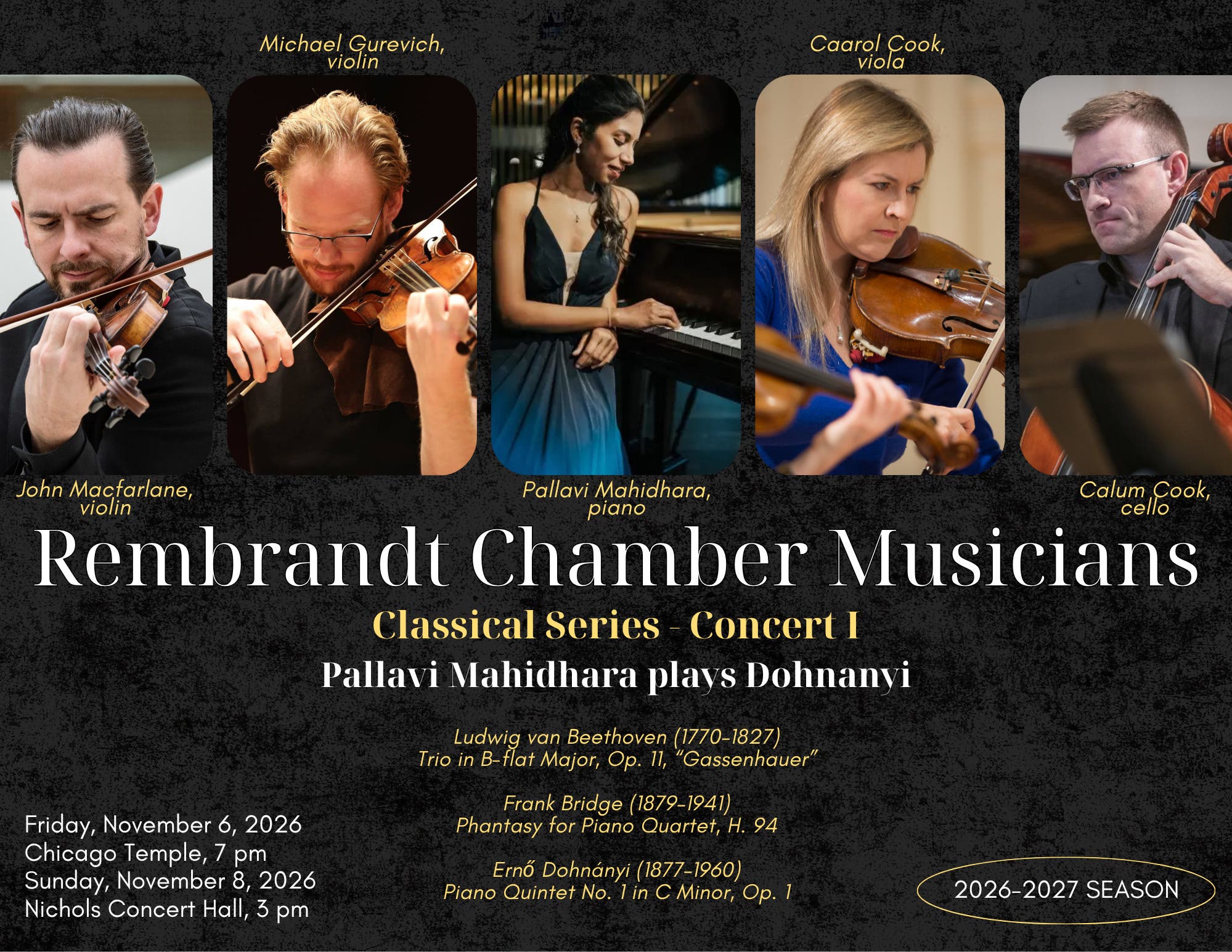 Rembrandt Chamber Musicians Presents: Pallavi Mahidhara Plays Dohnányi - Chicago