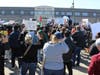 Protesters gathered at Delaney Hall detention center in Newark for Fuera (Out) ICE Press Conference.