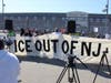 Protesters gathered at Delaney Hall detention center in Newark for Fuera (Out) ICE Press Conference.