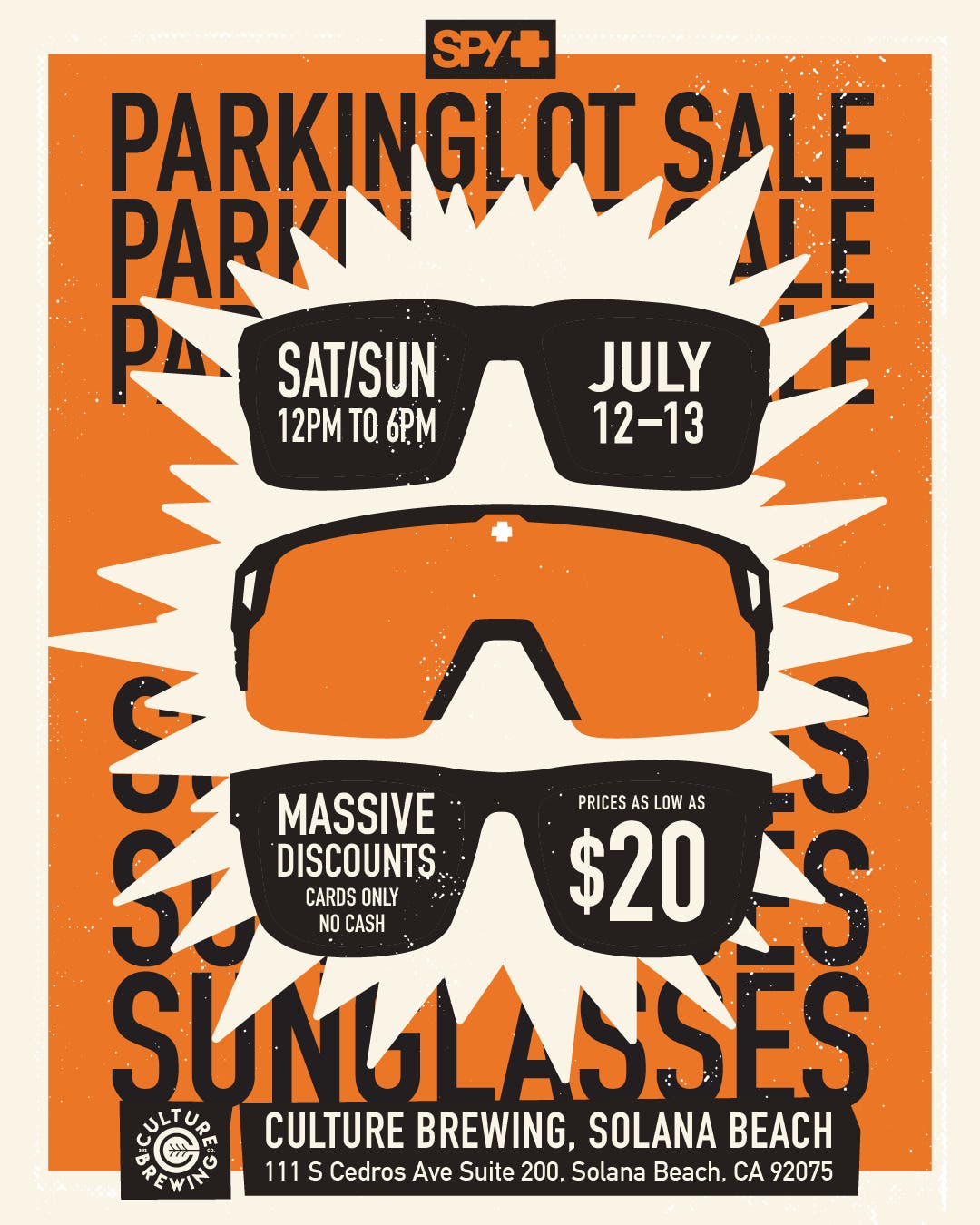 SPY+ Parking Lot Sale