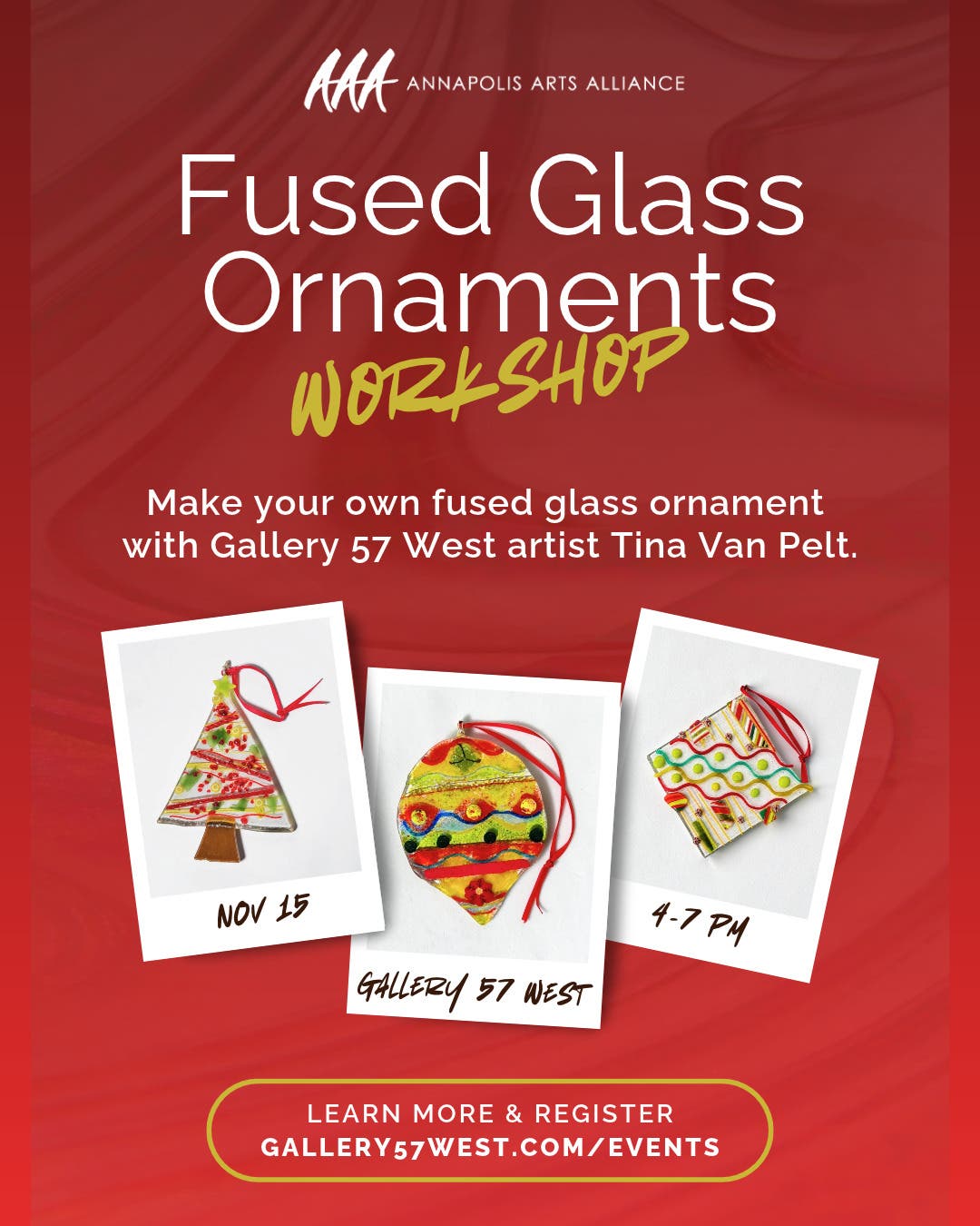 Fused Glass Holiday Ornament making class