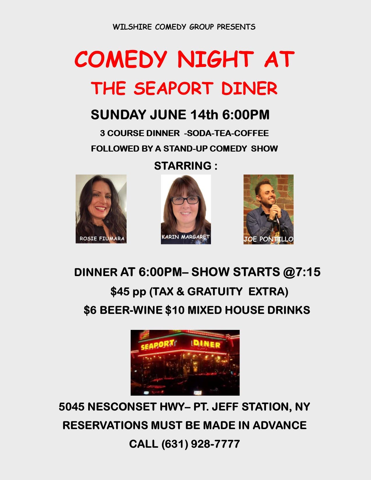 Comedy Night at the Seaport Diner
