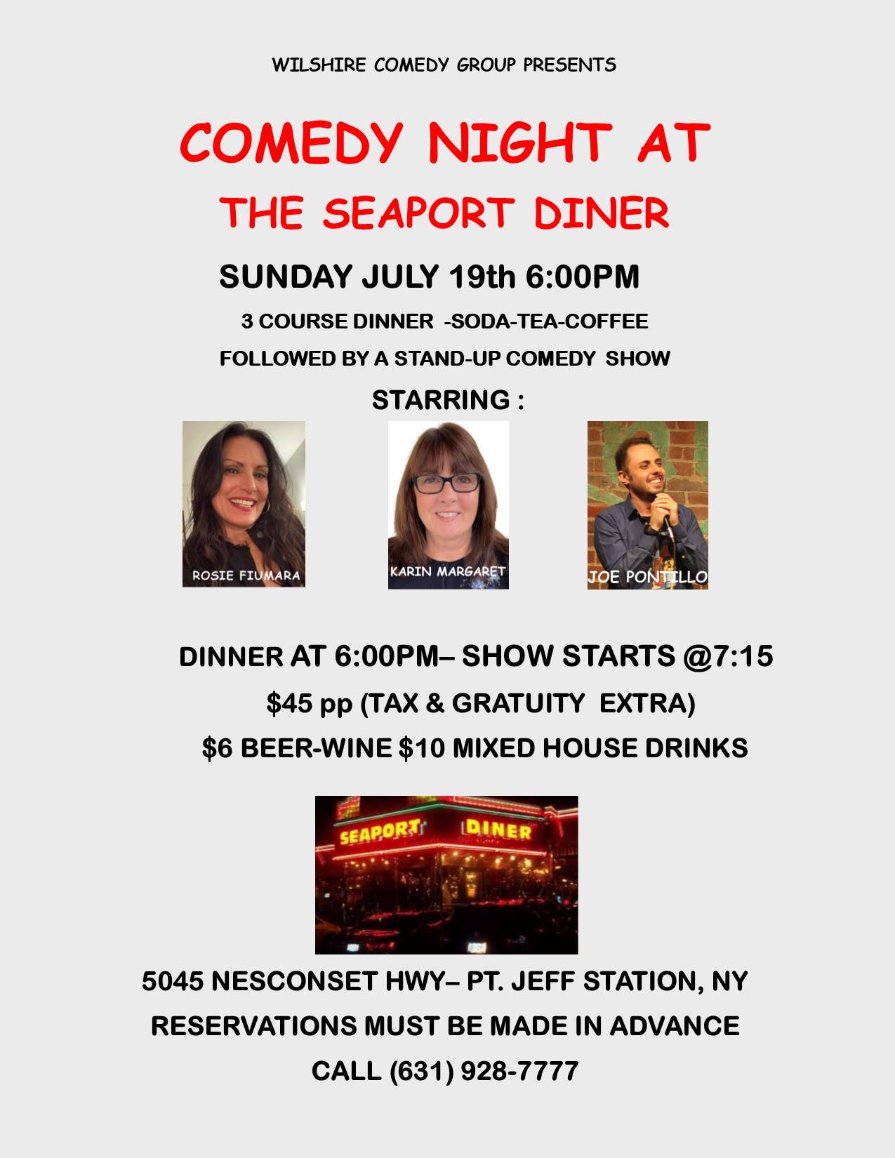 Comedy Night at the Seaport Diner