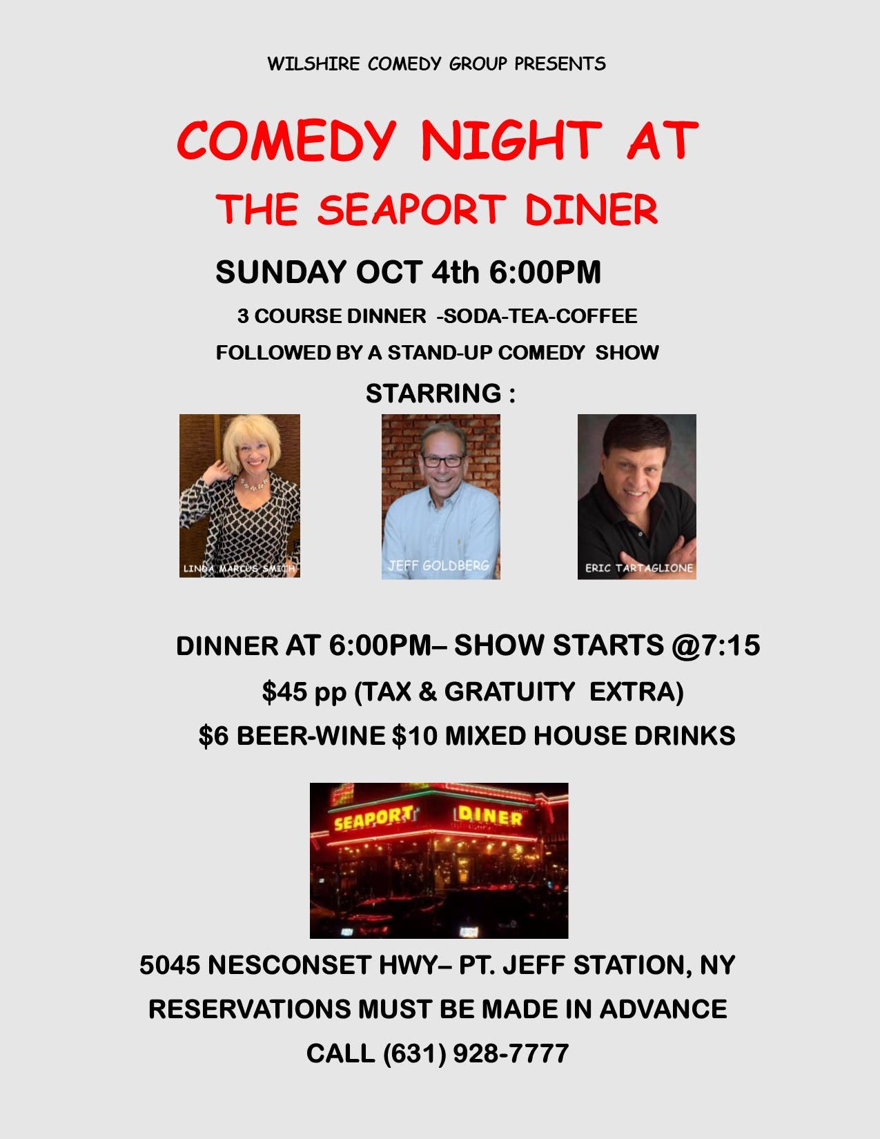 Comedy Night at the Seaport Diner