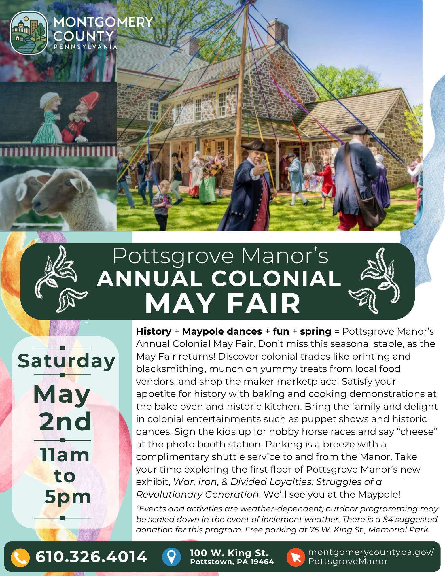 Pottsgrove Manor's Annual Colonial May Fair