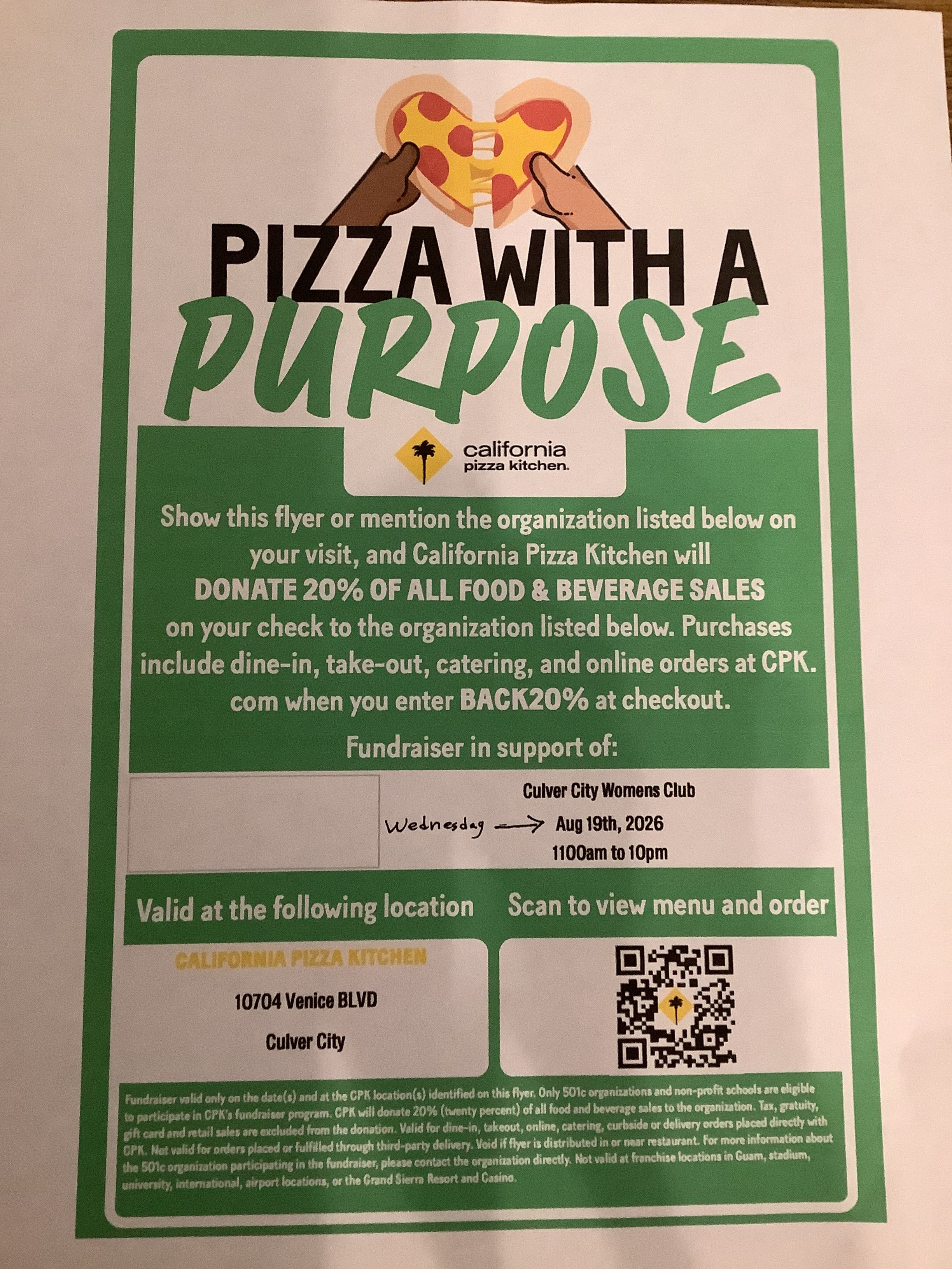 Eat to Support Charity
