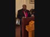 Pastor William H. Johnson shows his appreciation for the attendees at his recent anniversary affair.