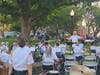 Ellen Nash-West leads the Westminster Municipal Band, in absence of regular band leader Jeremy Norris.