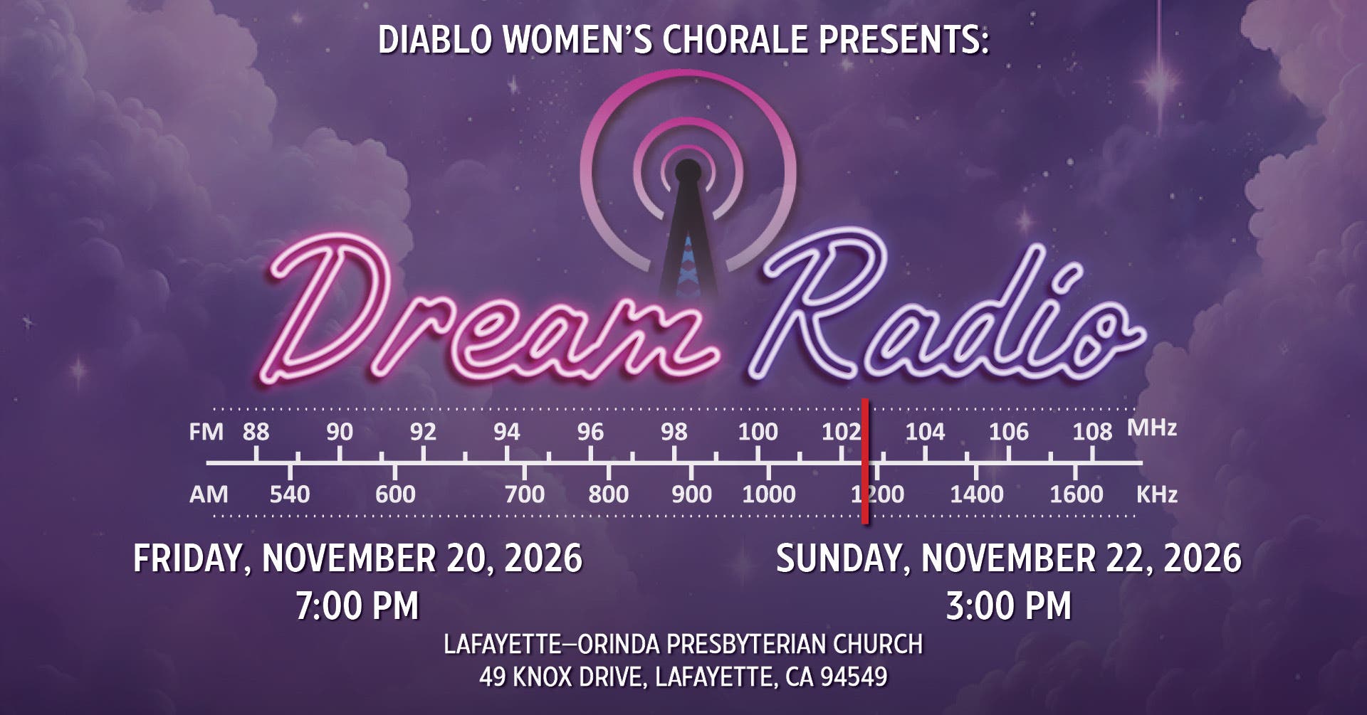 Diablo Women's Chorale Presents: Dream Radio Concert