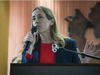 Rep. Mikie Sherrill speaks at the New Jersey Together Assembly, voicing support for expanding inclusive housing initiatives.