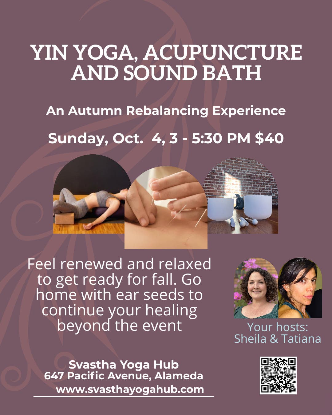 Yin Yoga, Acupuncture and Sound Bath