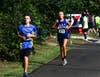 James Niles and Sydney Ralph, both age 12, complete their race with a .75 mile run.  