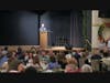 Zane Moore, president/CEO of YMCA of Bucks and Hunterdon Counties addresses the 30th Annual Comedy Night audience at Hunterdon Hills Playhouse