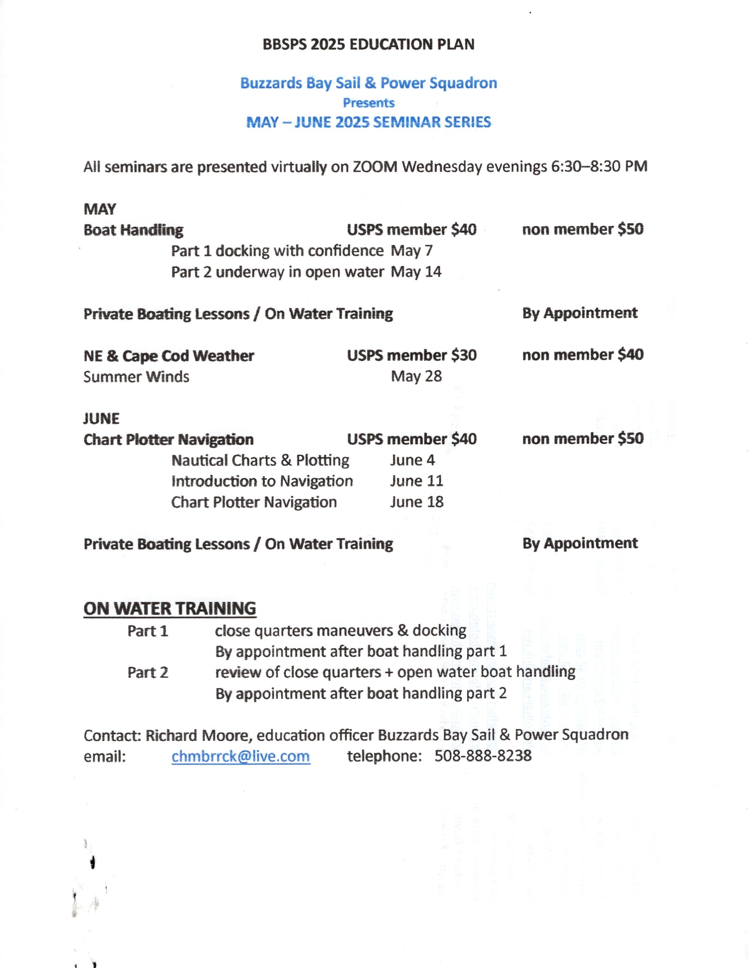 Basic Chartplotter Coastal Navigation seminar series