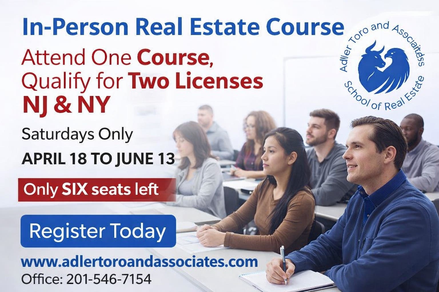 Real Estate school course in person or virtual