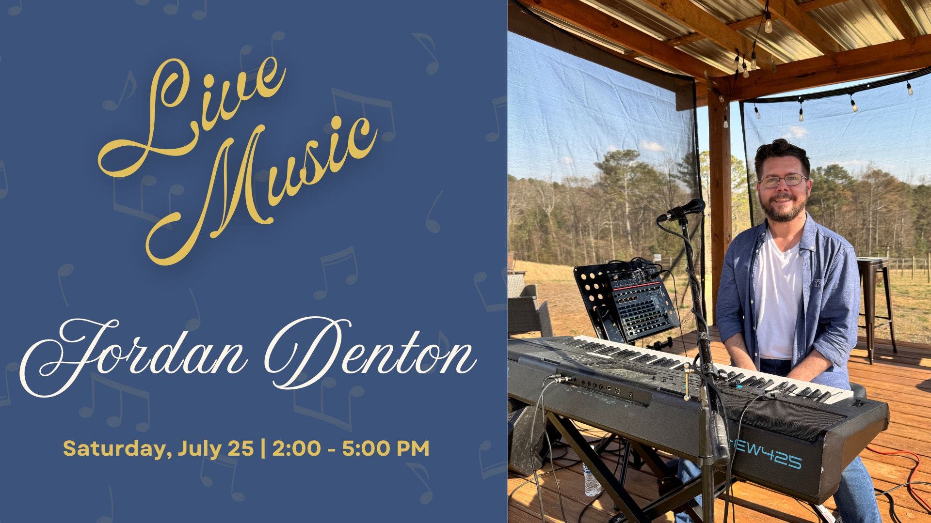 Jordan Denton Live Music at Canoe Vineyard & Winery