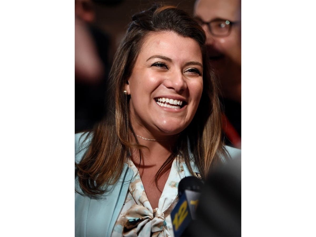 Erin Stewart at the State Republican Convention, Saturday, May 12, 2018, in Mashantucket, Conn. 