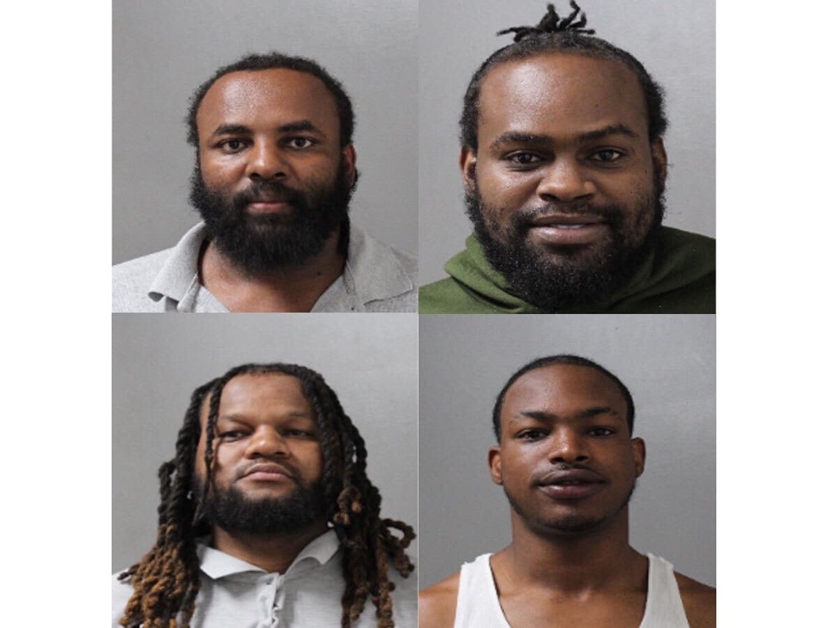 Clockwise from top left, Paul Green, Peter Green, Tyrese Hall and Shanardo Green.