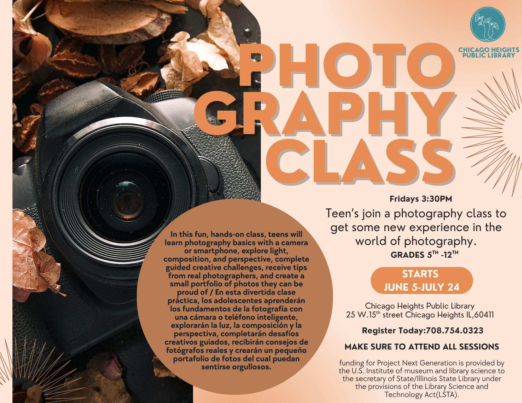 Photography Class for Teen/Pre-teen