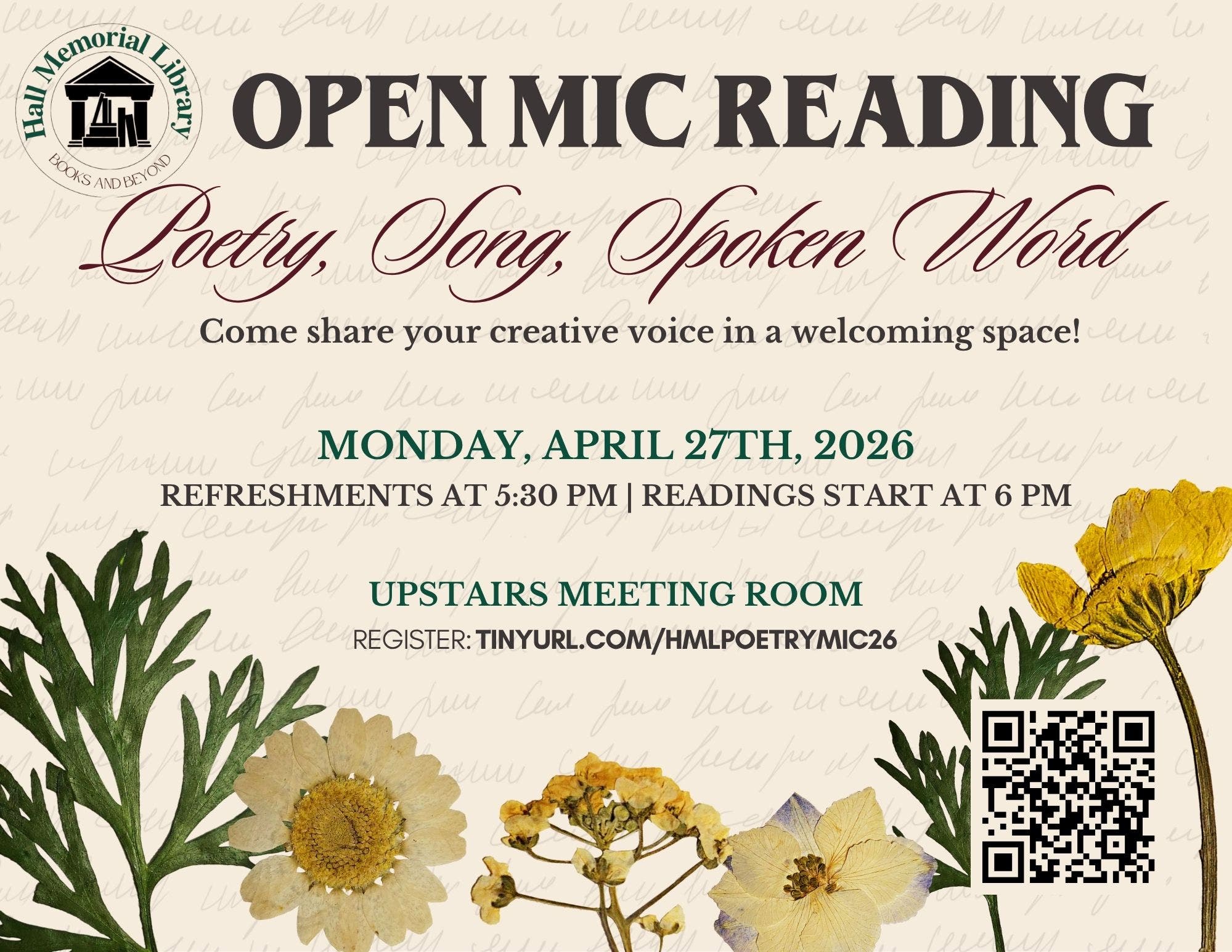 Poetry Month - Open Mic Night