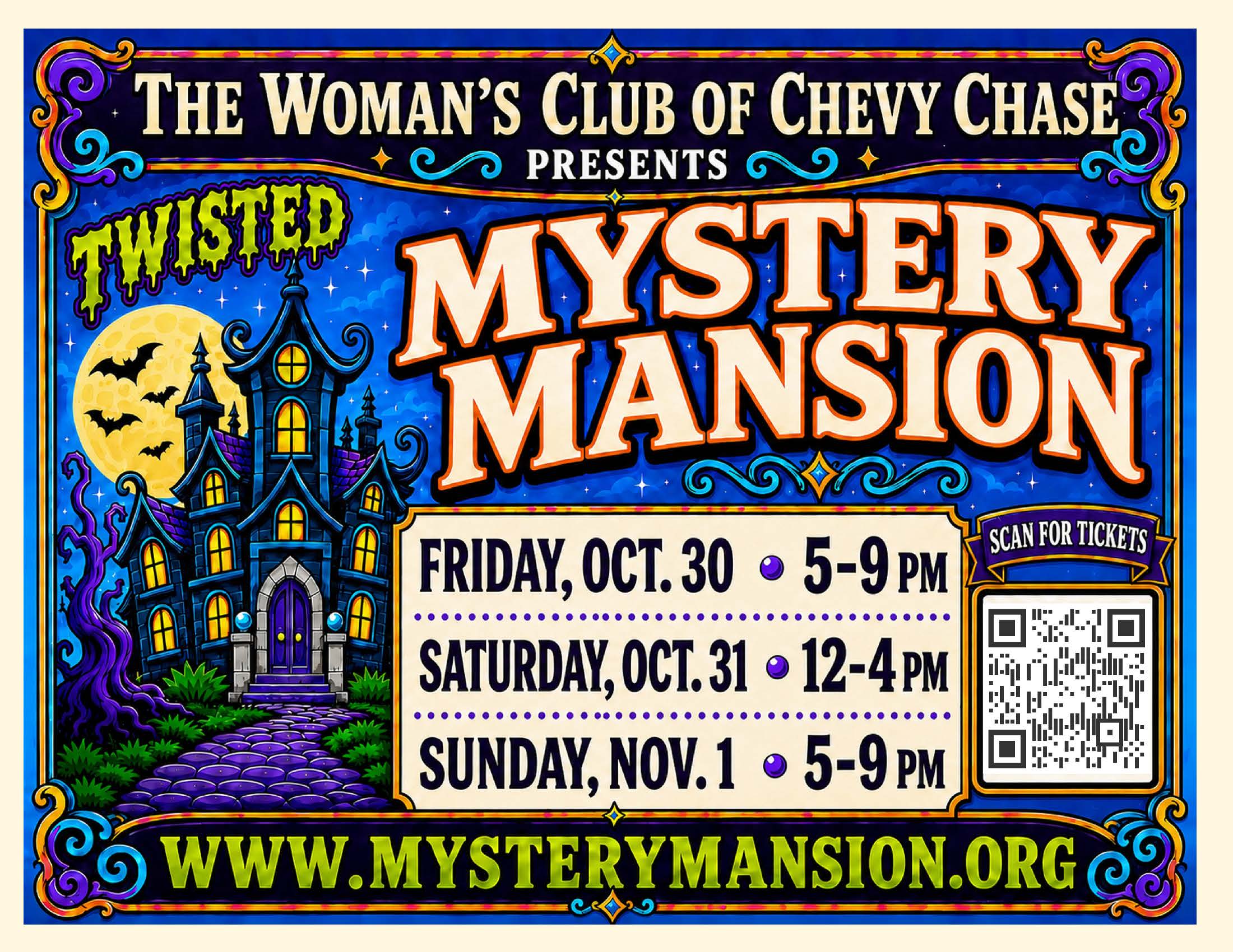 Mystery Mansion 2026 Presents TWISTED. Get your tickets now!