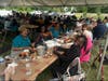 Sherece, Peaches, Yannique, Lavoya, and Aryelle, some of Juniper's amazing staff, joined by resident Virginia and her daughter Kathy.