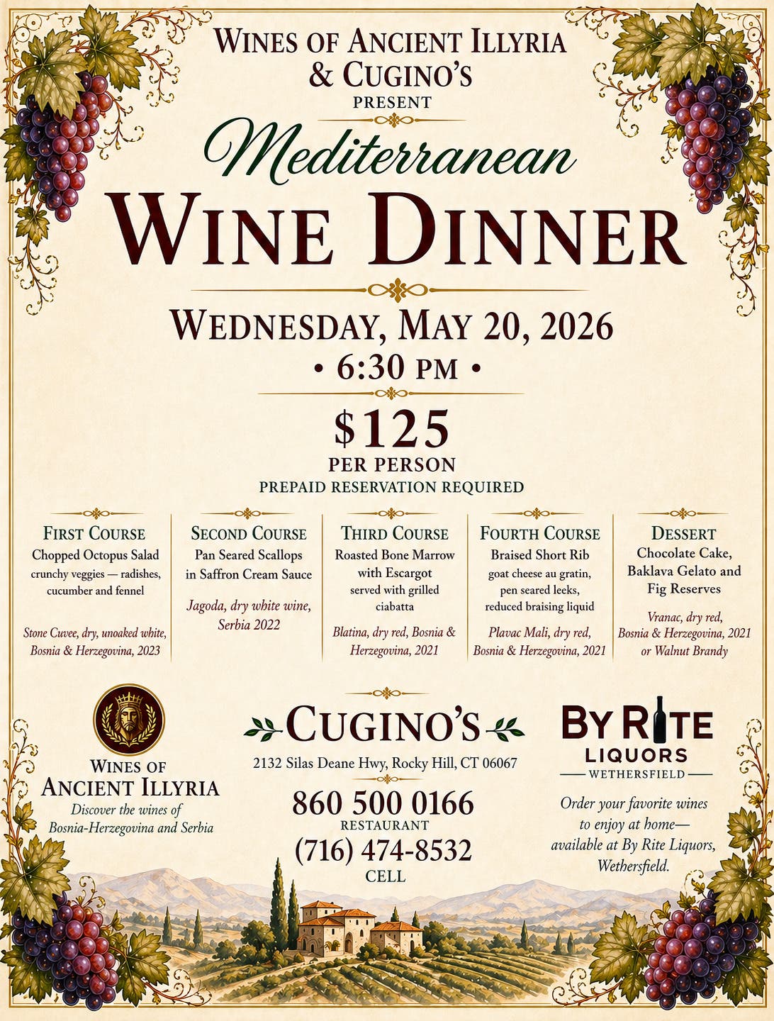 Mediterranean Wine Dinner