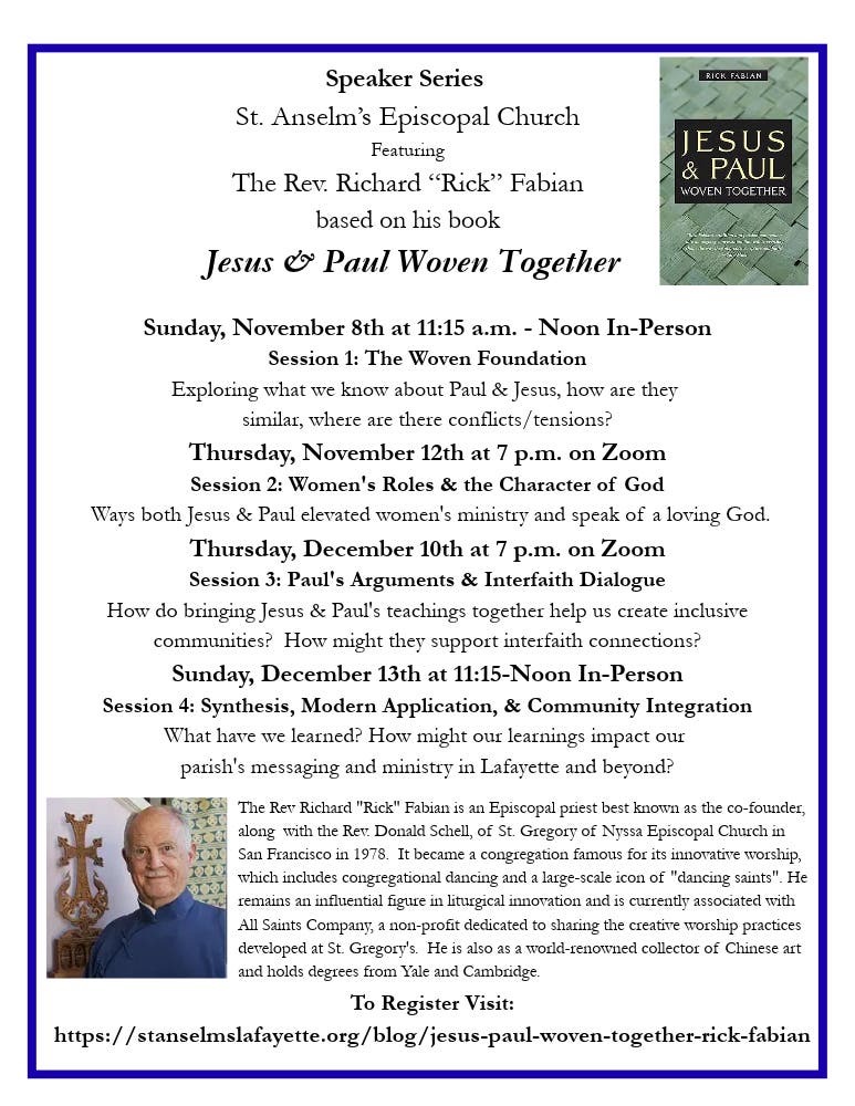Jesus & Paul Woven Together Speaker Series
